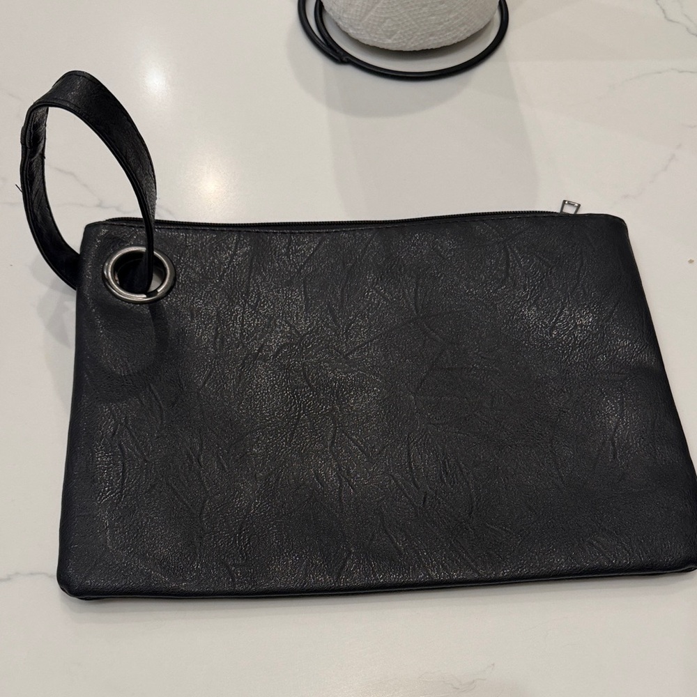 Elegant Black Wristlet Clutch
